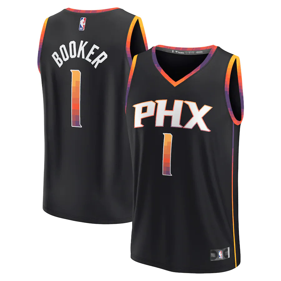 Phoenix Suns Devin Booker #1 Nike Purple 2022/23 Swingman Jersey - Classic Edition & Black Statement Edition