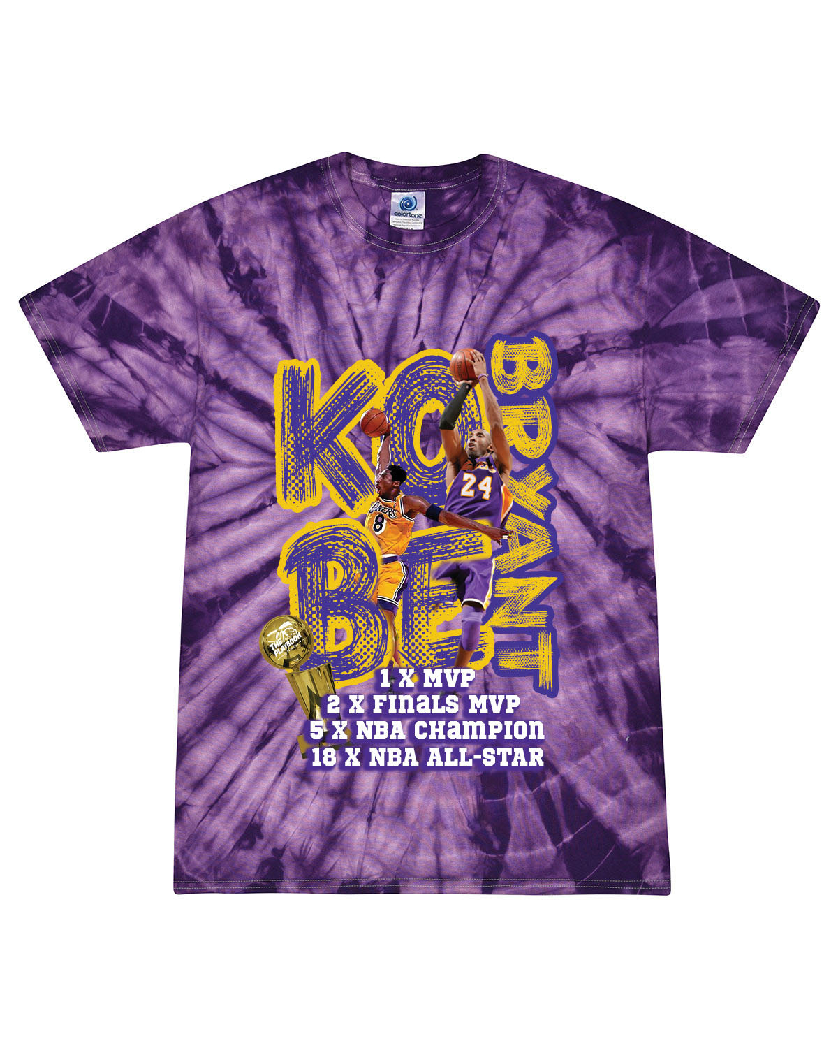 Kobe Bryant Purple Tie Dye Graphic Tee