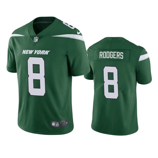 Nike Jets #8 Aaron Rodgers Green Vapor Untouchable Limited Jersey