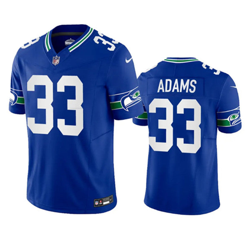 Nike Seahawks #14 D.K. Metcalf OR #33 Jamal Adams Royal F.U.S.E. Vapor Limited Throwback Jersey