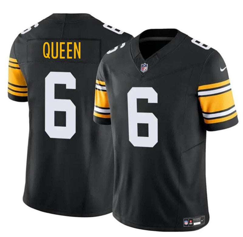 Nike Steelers #6 Patrick Queen Black Color Rush Limited Jersey