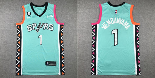 San-Antonio Spurs-#1 Victor Wembanyama 2023 Jersey