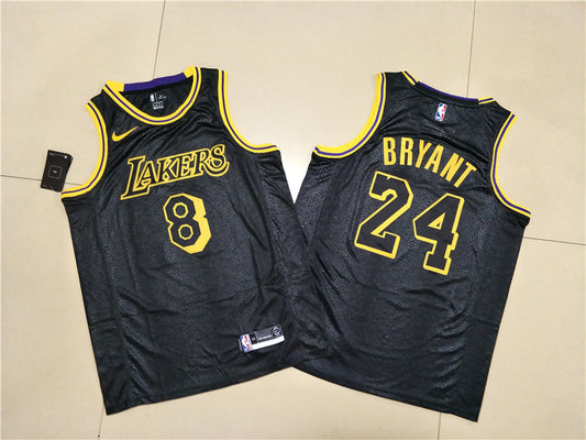 Nike Lakers #8 & #24 Kobe Bryant Black Mamba City Edition Swingman Jersey